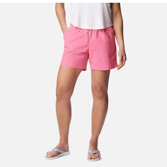 Olivaceous Pants - Olivaceous Hot Pink Summer Lightweight Cotton-blend Pull-on Shorts